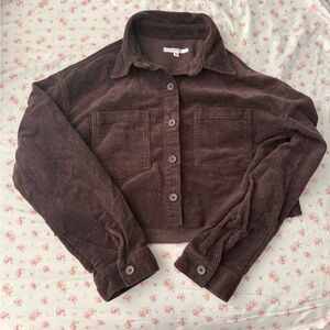 Pacsun Cropped Brown Corduroy Jacket NWT